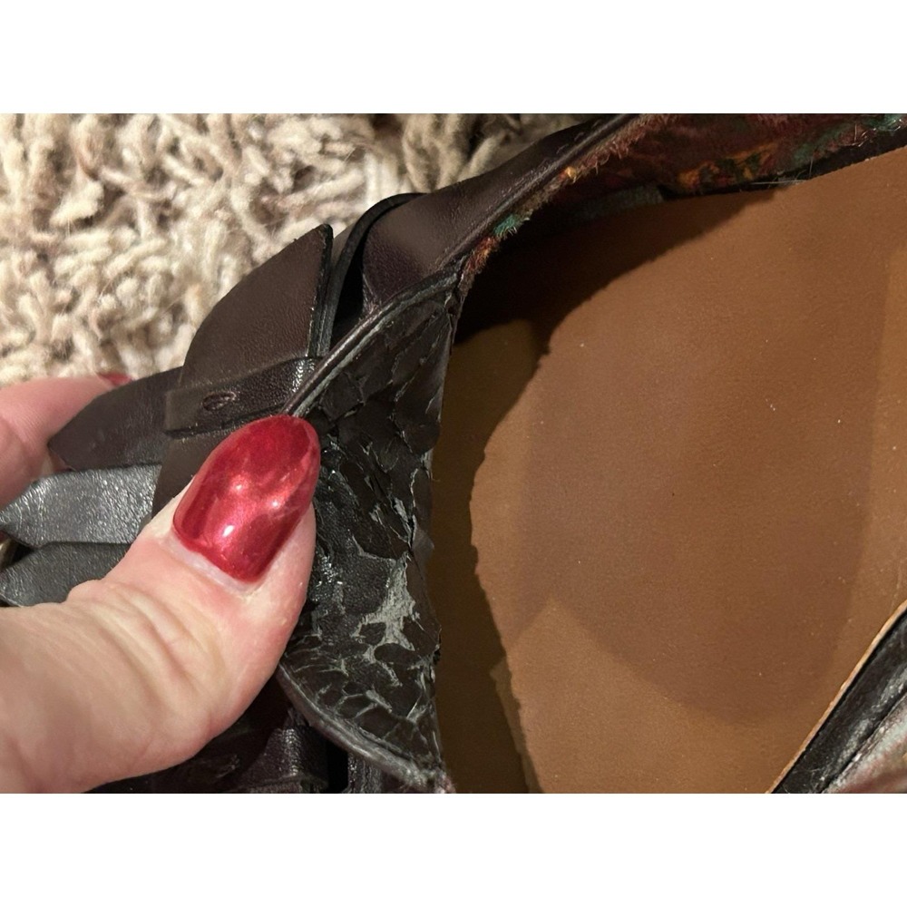 Etienne Aigner 7.5 Madge Leather Buckle Classic Conservative‎ Career Block Heels - Picture 9 of 10